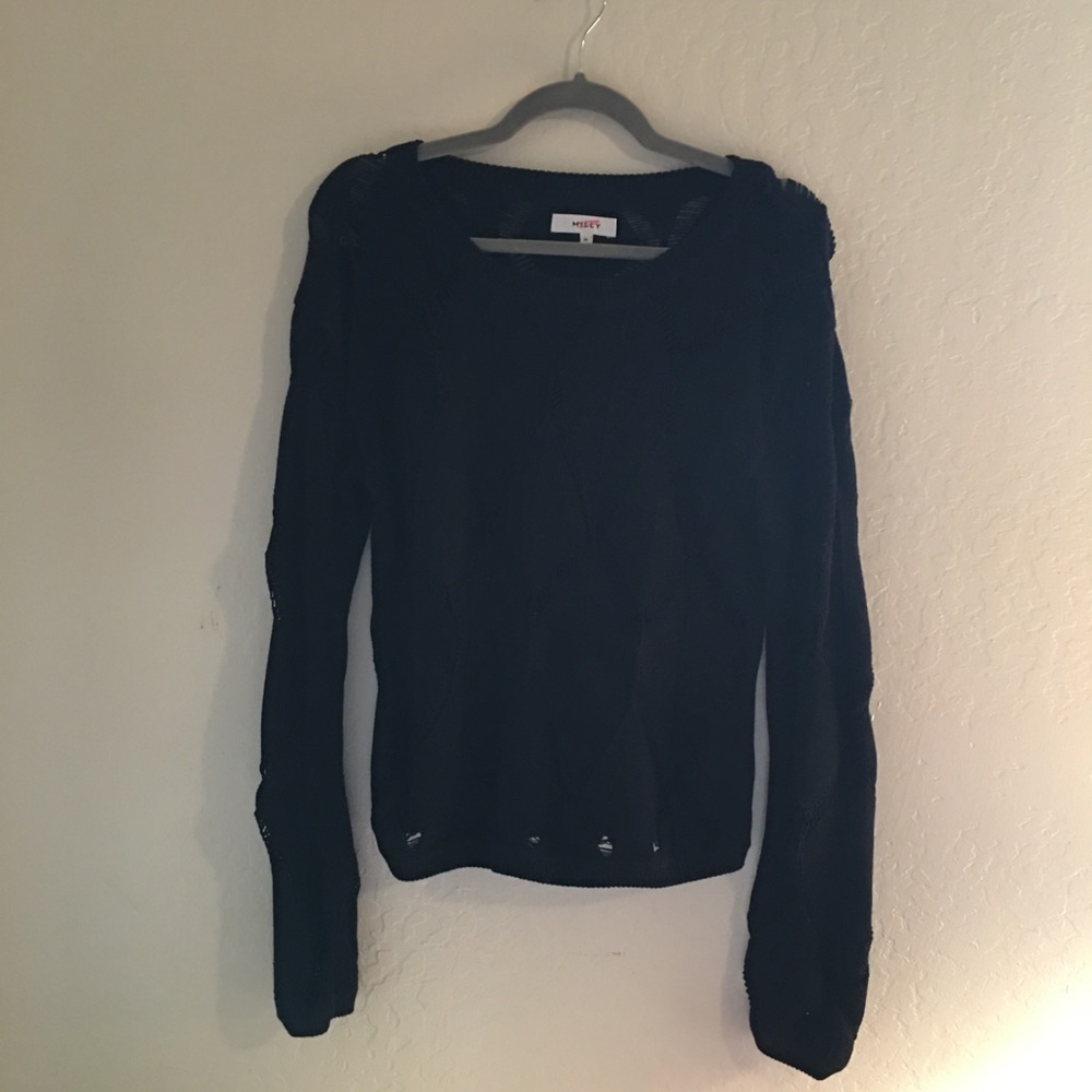 Milly Revolve Black Knit Sweater